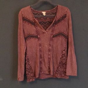 BKE long sleeve, beaded shirt